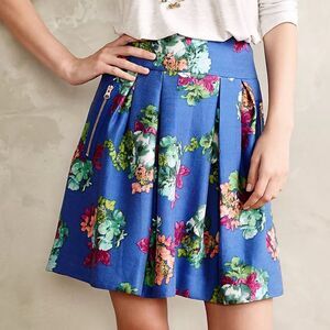 Maeve Anthropologie  Size 6 Garden Days Floral Pleated Skirt